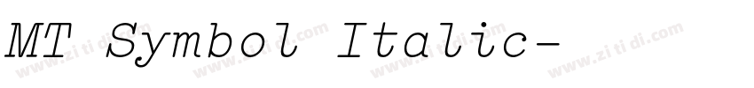 MT Symbol Italic字体转换